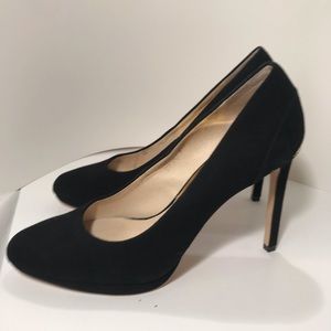 Michael Kors Black Suede Heel Gold Accent